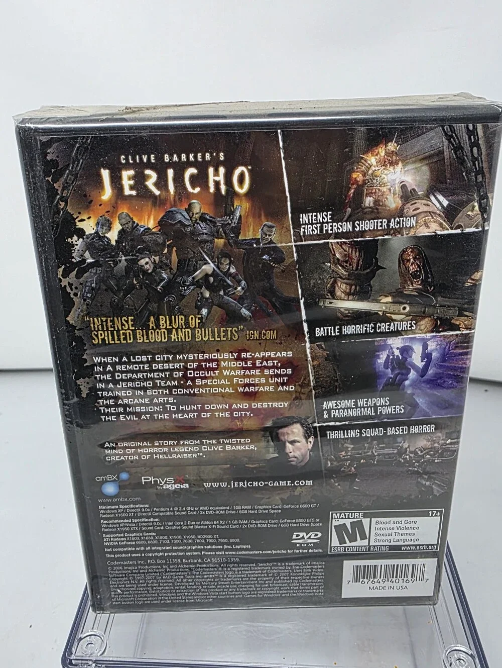 Clive Barker's Jericho PC DVD Game Brand New Factory Sealed Horror FPS 2007